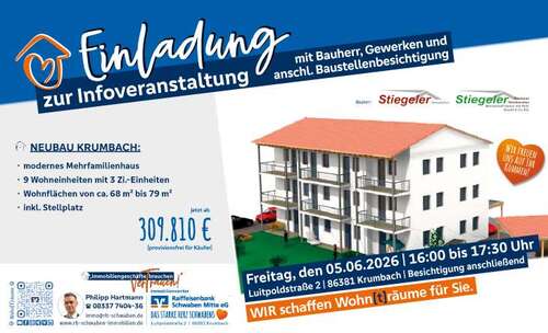 Foto - Wohnung zum Kaufen in Krumbach 368.794,00 € 79.08 m²