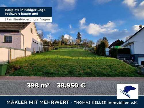 Foto - Grundstück zu verkaufen in Hirzenhain 38.950,00 € 398 m²