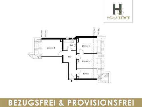 Foto - Wohnung zum Kaufen in Leipzig 275.000,00 € 65 m²