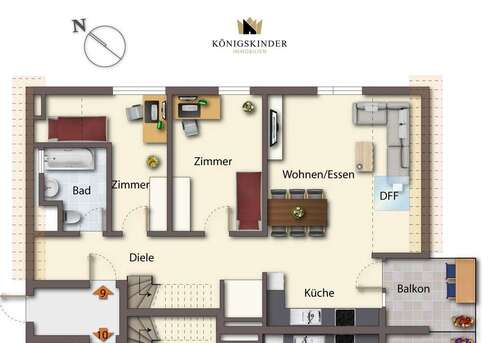 Foto - Wohnung zum Mieten in Filderstadt 1.750,00 € 114.76 m²