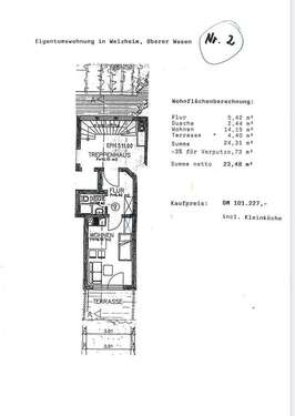 Foto - Wohnung zum Kaufen in Welzheim 70.000,00 € 23.48 m²