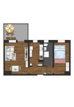 Foto - Wohnung zum Mieten in Plauen 226,80 € 42 m²