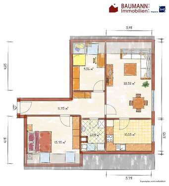 Foto - Wohnung zum Mieten in Jockgrim 860,00 € 75.63 m²
