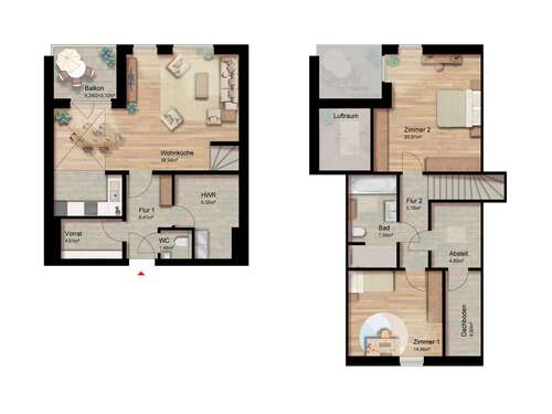 Foto - Wohnung zum Mieten in Edewecht Friedrichsfehn 1.630,00 € 117.04 m²