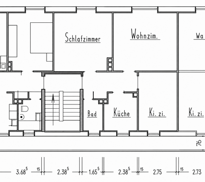Foto - Wohnung zum Mieten in Marburg 625,00 € 49 m²