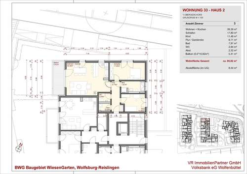 Foto - Wohnung zum Kaufen in Wolfsburg 345.400,00 € 95.92 m²