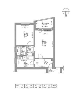 Foto - Wohnung zum Kaufen in Berlin 230.000,00 € 57.94 m²