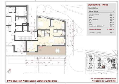 Foto - Wohnung zum Kaufen in Wolfsburg 408.500,00 € 109.01 m²