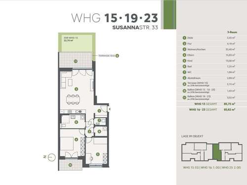 Foto - Wohnung zum Kaufen in Essen 440.000,00 € 85.16 m²