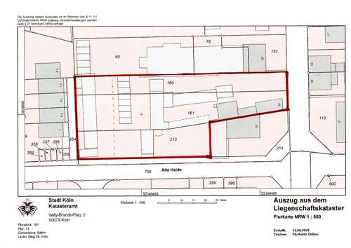 Foto - Grundstück zu verkaufen in Köln 1.625.000,00 € 2500 m²