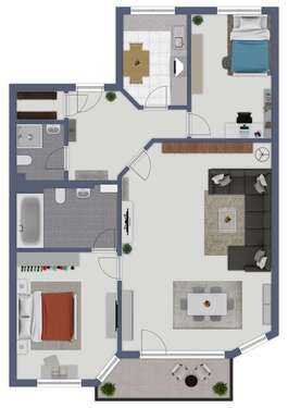 Foto - Wohnung zum Mieten in Leverkusen 890,00 € 94 m²