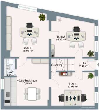 Foto - Büro in Hennef 700,00 € 47.97 m²