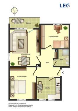 Foto - Wohnung zum Mieten in Bergkamen 559,00 € 72 m²