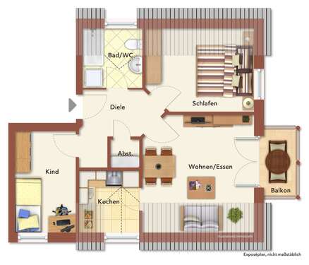 Foto - Wohnung zum Kaufen in Waldkirchen 109.000,00 € 46.4 m²