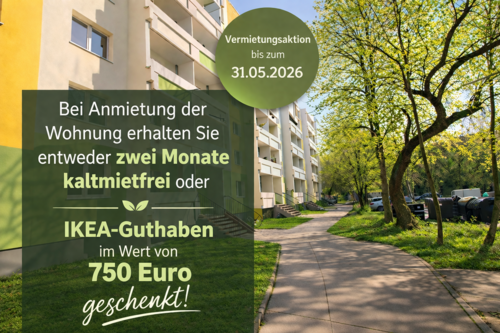 Foto - Wohnung zum Mieten in Halle (Saale) 430,00 € 59 m²