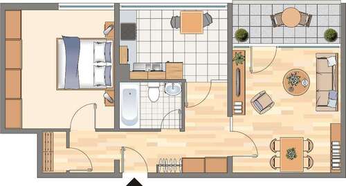 Foto - Wohnung zum Mieten in Dortmund 296,29 € 62.27 m²