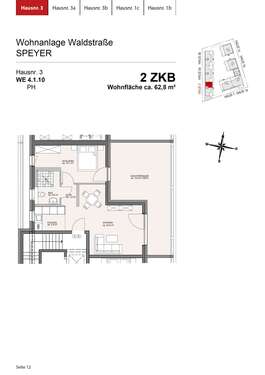 Foto - Wohnung zum Mieten in Speyer 427,24 € 62.83 m²