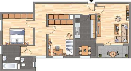 Foto - Wohnung zum Mieten in Haßloch 520,32 € 86.24 m²
