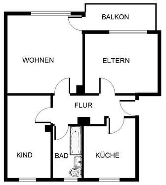Foto - Wohnung zum Mieten in Gelsenkirchen 489,00 € 65.6 m²