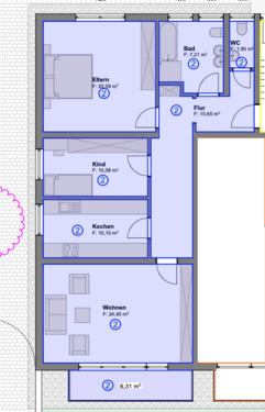 Foto - Wohnung zum Mieten in Alzey 960,00 € 91 m²