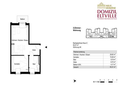 Foto - Wohnung zum Kaufen in Eltville am Rhein 503.900,00 € 63.21 m²
