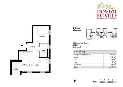 Foto - Wohnung zum Kaufen in Eltville am Rhein 462.900,00 € 58.86 m²