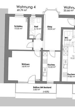 Foto - Wohnung zum Mieten in Regensburg 1.200,00 € 70 m²