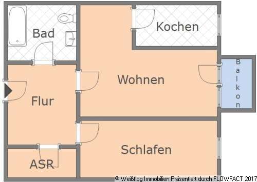 Foto - Wohnung zum Mieten in Riesa 440,00 € 70.81 m²