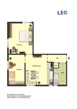 Foto - Wohnung zum Mieten in Remscheid 399,00 € 50.28 m²