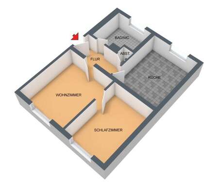 Foto - Wohnung zum Mieten in Düsseldorf 648,00 € 51.21 m²