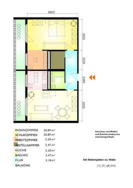 Foto - Wohnung zum Mieten in Leipzig 616,42 € 72.52 m²