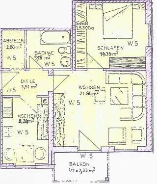Foto - Wohnung zum Kaufen in Waldkraiburg 165.000,00 € 60 m²