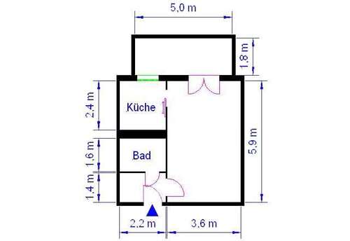 Foto - Wohnung zum Mieten in Magdeburg 223,20 € 37.2 m²
