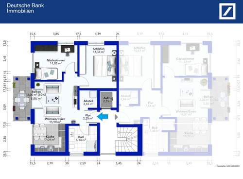 Foto - Wohnung zum Kaufen in Wernigerode 249.500,00 € 61.58 m²
