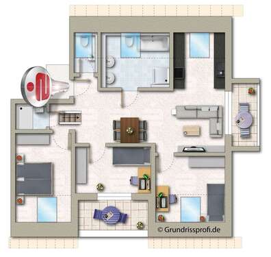 Foto - Wohnung zum Kaufen in Klein-Winternheim 517.900,00 € 95.67 m²