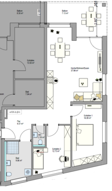 Foto - Wohnung zum Kaufen in Friedrichshafen 626.100,00 € 93.45 m²