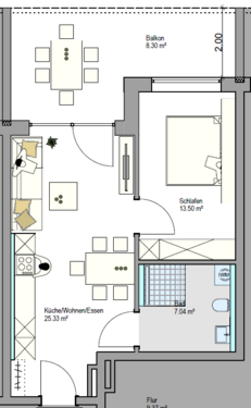 Foto - Wohnung zum Kaufen in Friedrichshafen 364.200,00 € 53.17 m²