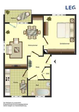 Foto - Wohnung zum Mieten in Unna 379,00 € 51.27 m²