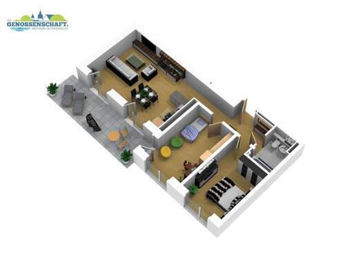 Foto - Wohnung zum Mieten in Freiberg 879,00 € 76 m²