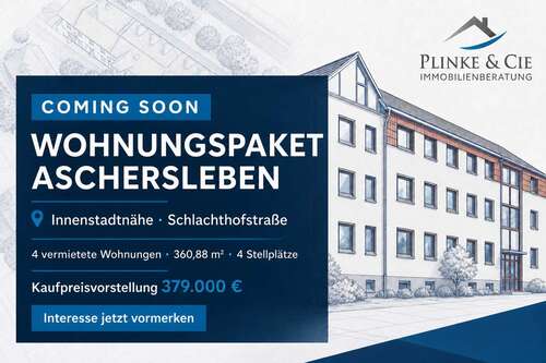 Foto - Wohnung zum Kaufen in Aschersleben 379.500,00 € 360.88 m²