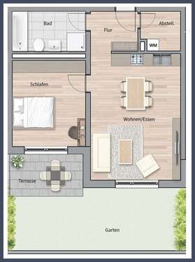 Foto - Wohnung zum Kaufen in Leinfelden-Echterdingen 369.000,00 € 59.79 m²