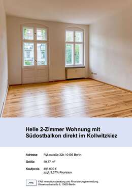 Foto - Wohnung zum Kaufen in Berlin 495.000,00 € 59.77 m²