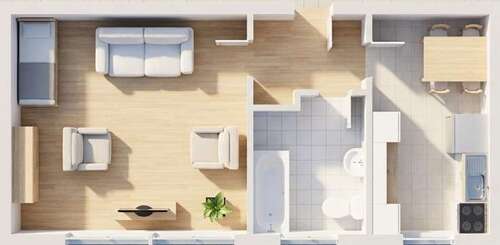 Foto - Wohnung zum Mieten in Nauheim 419,73 € 40.75 m²