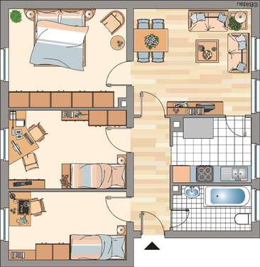 Foto - Wohnung zum Mieten in Essen 619,00 € 65.7 m²