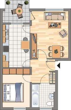 Foto - Wohnung zum Mieten in Dortmund 568,00 € 61.57 m²