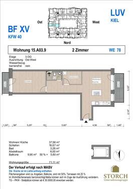 Foto - Wohnung zum Kaufen in Kiel 402.163,00 € 71.11 m²