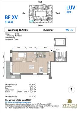Foto - Wohnung zum Kaufen in Kiel 366.803,00 € 62.17 m²