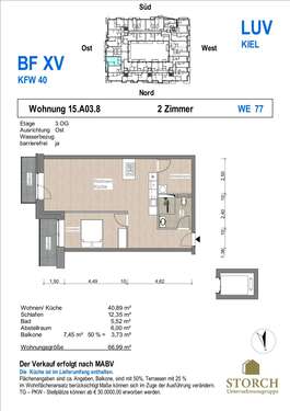 Foto - Wohnung zum Kaufen in Kiel 391.561,00 € 66.99 m²