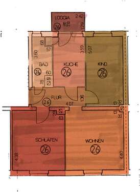 Foto - Wohnung zum Mieten in Chemnitz 425,00 € 72.5 m²