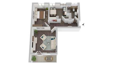 Foto - Wohnung zum Mieten in Magdeburg 468,80 € 55.81 m²